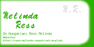 melinda ress business card